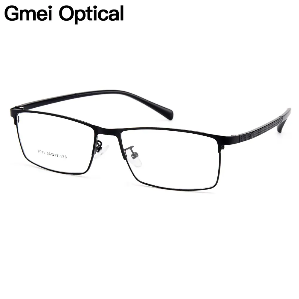 Top Trends: Gmei Optical Men Titanium Alloy Eyeglasses Frames For Men Eyewear Flexible Temples Legs IP Electroplating Alloy Spectacles Y7011 Shoppable Styles