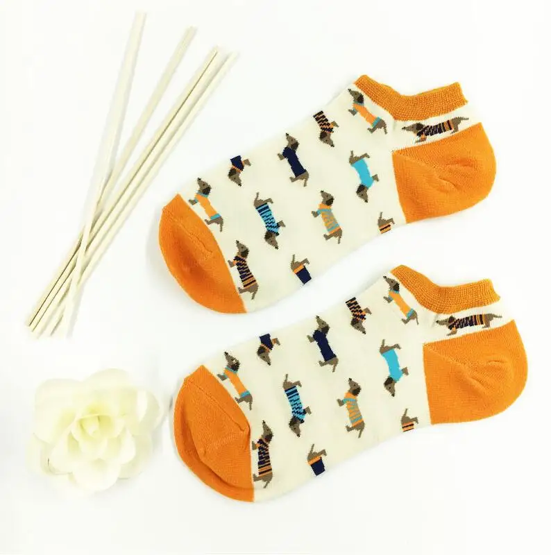 Top Trends: Animal Women Socks Colorful Cute Sausage Dog Cotton Cartoon Couple Lady Girl Spring Summer Socks Support Wholesale Zoo Shoppable Styles