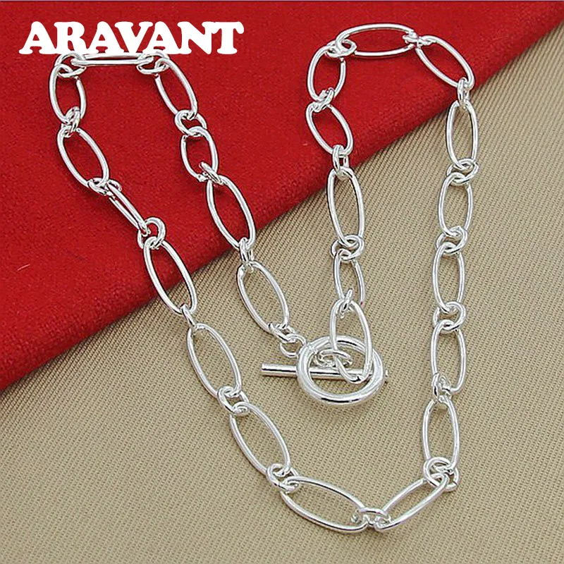 Top Trends: Aravant 925 Silver Simple Chains Necklace For Women Fashion Jewelry Accessories Shoppable Styles