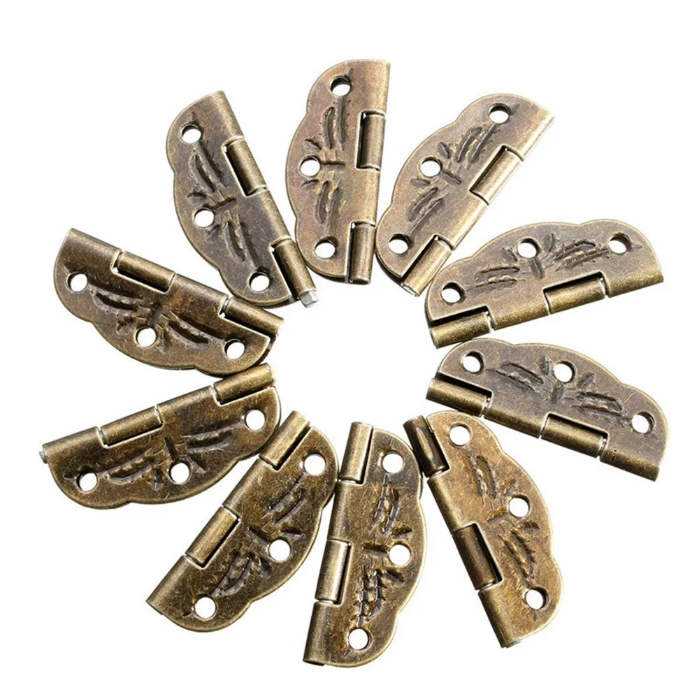 10-PCs-Door-Butt-Hinges-Alloy-rotated-from-0-degrees-to-280-degrees-Antique-Bronze-30mm