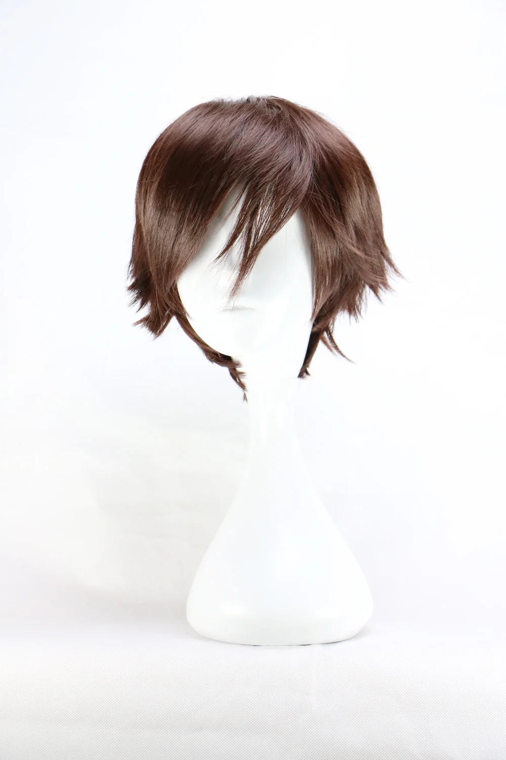 Top Trends: QQXCAIW Men Short Costume Cosplay Boys Dark Brown 32 Cm Heat Resistant Synthetic Hair Wigs Shoppable Styles