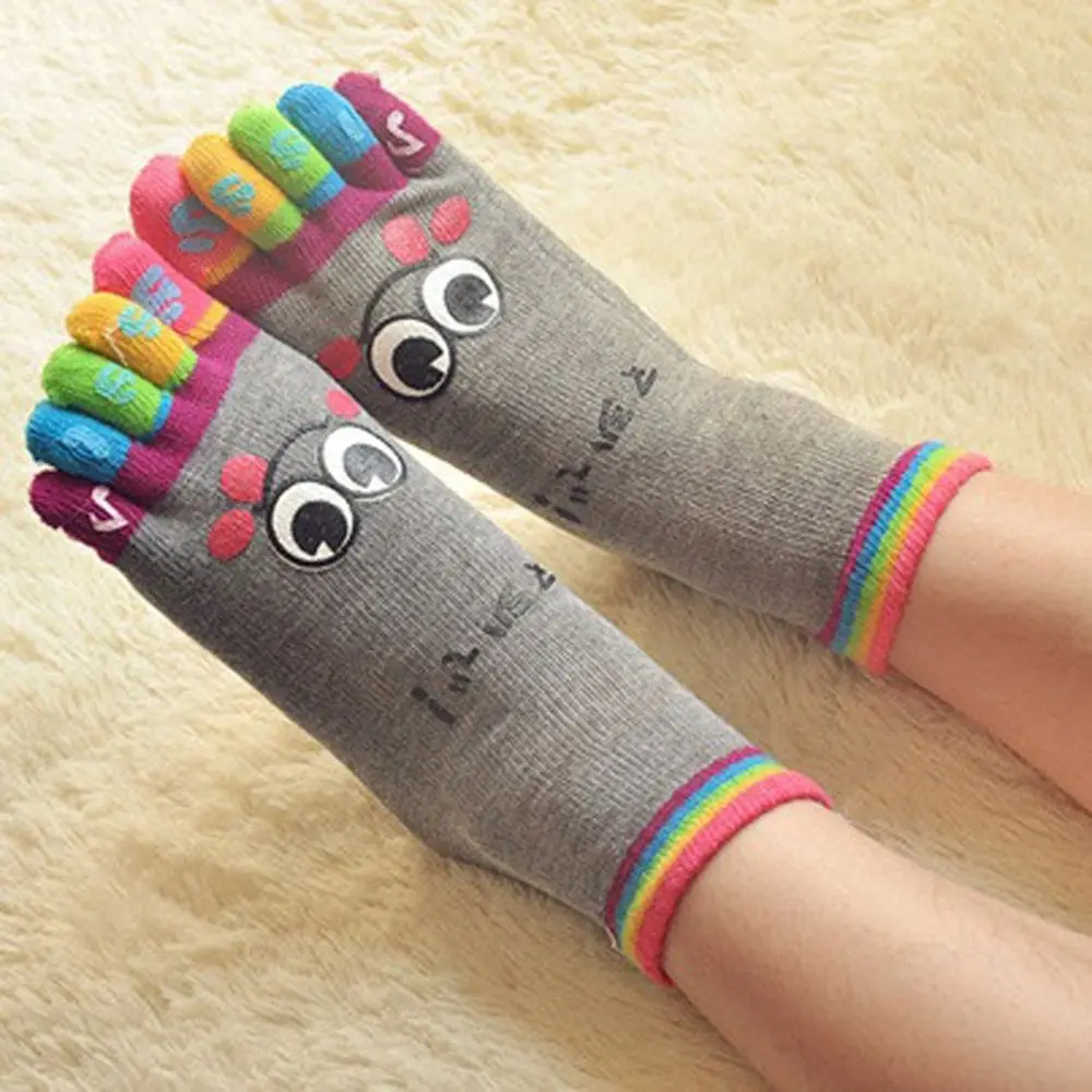 Top Trends: Lovely Chic Soft Women Socks Creative Cute Casual Five Toe Athletic Cotton Hosiery Female Soft Breathable Sock Shoppable Styles