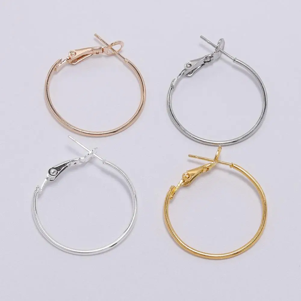 Top Trends: 10Pcs / Lot 30 40 50 60 70mm Gold Round Big Hoop Earrings Accessories Exaggerated Hoop Ear For DIY Jewelry Making Finding Shoppable Styles