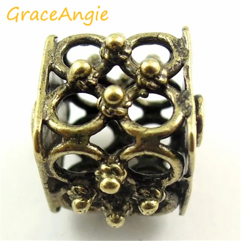 Top Trends: GraceAngie 8pcs / pack Ancient Bronze 2mm Hollow Beads Irregular Pattern Jewelry Accessories DIY For Bracelets Party Decorations Shoppable Styles