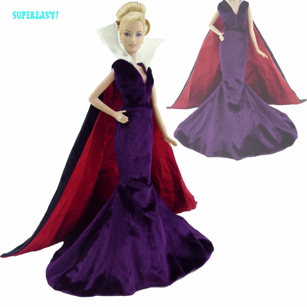 barbie nukk kannab lillat kleiti ja punast keepi