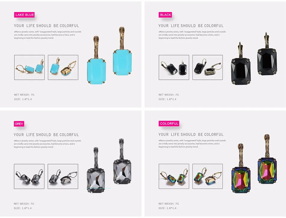 Suures värvivalikus minimalistlike kõrvarõngaid | kujundav pilt e-kaubamaja pildikogust