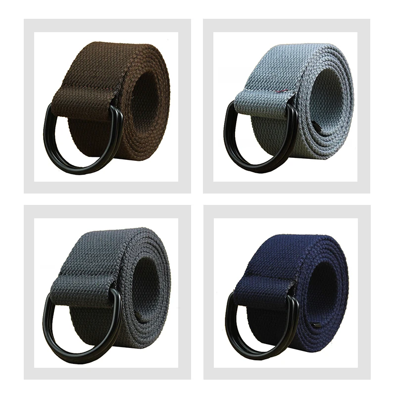 Top Trends: MaiKun Canvas Belts For Men Double Ring Metal Buckle Belts Male Tactical Strap For Jeans Shoppable Styles - Image 3