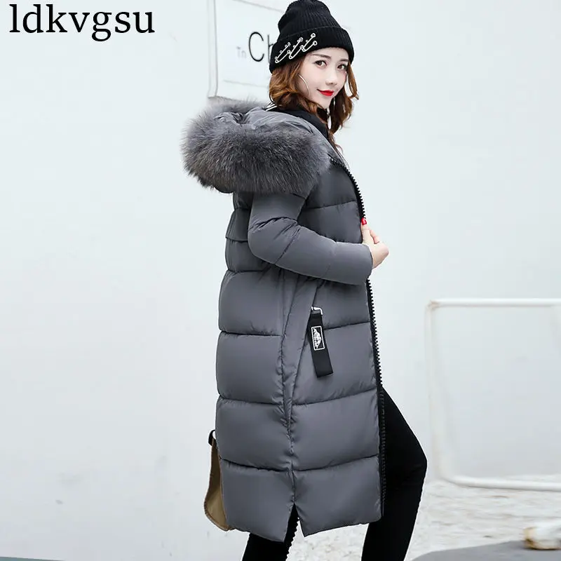 Top Trends: 2023 New Winter Coat Woman Jackets Large Fur Warm Long Hooded Parkas Female Overcoats Winter Jacket Women Cotton Clothing 70301 Shoppable Styles