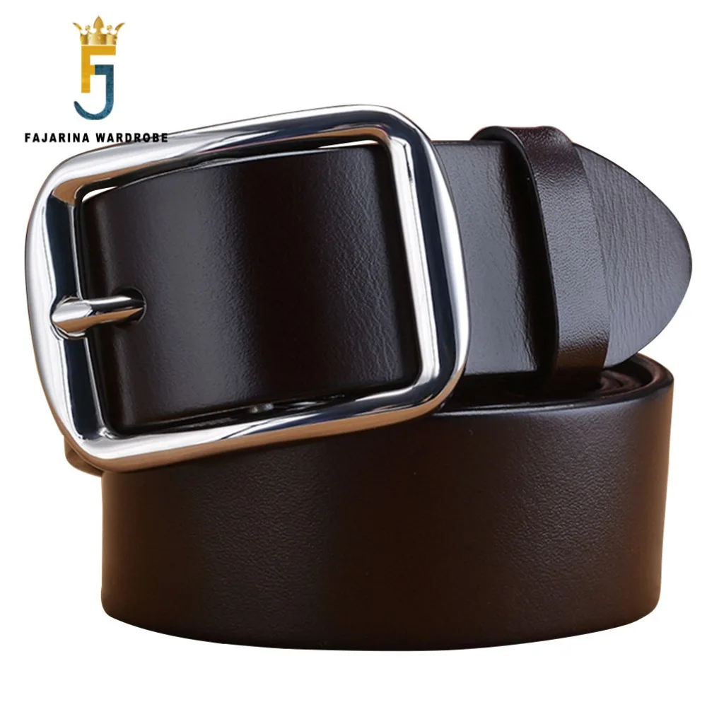 Top Trends: FAJARINA Mens Top Quality 100% Genuine Leather Retro Styles Stainless Steel Pin Buckle Belts Men 3.8cm Wide Accessories N17FJ255 Shoppable Styles