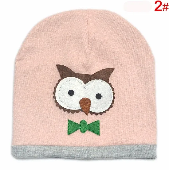 roosa laste müts öökulli aplikatsiooniga ja halli äärega