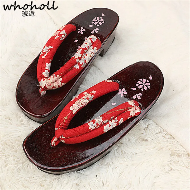 Top Trends: WHOHOLL Geta Cosplay Costume Summer Sandals Women EVA Antiskid Wedge Anime Coser Japanese Clogs Wooden Slipper Women Flip-flops Shoppable Styles