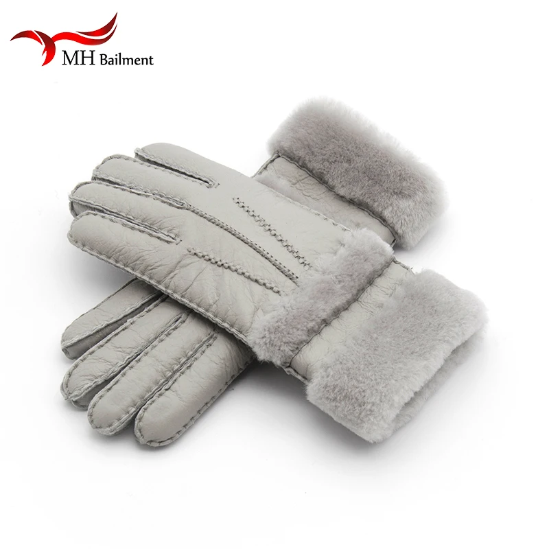 Top Trends: Top Quality Genuine Leather Warm Fur Glove For Women Thermal Winter Fashion Sheepskin Ourdoor Thick Five Finger Gloves G5 Shoppable Styles