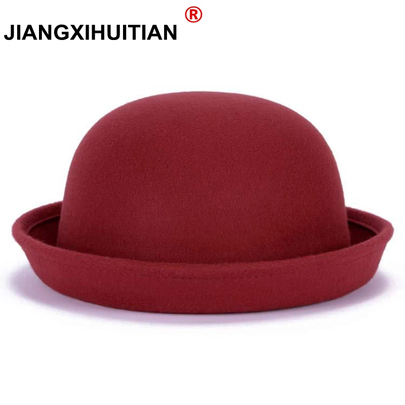 Top Trends: 2017 New Fall Winter Fashion Warm Wool Felt Women's Fedoras Hats Retro Vintage Animal Cap Not Deformed Fedoras Caps For Women Shoppable Styles