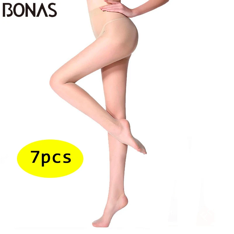 Top Trends: BONAS 7pcs / lot 15D Sexy Ultra-thin Velvet Tights Women Superelastic Breathable Pantyhose Lady Tear-resistant Stockings Female Shoppable Styles