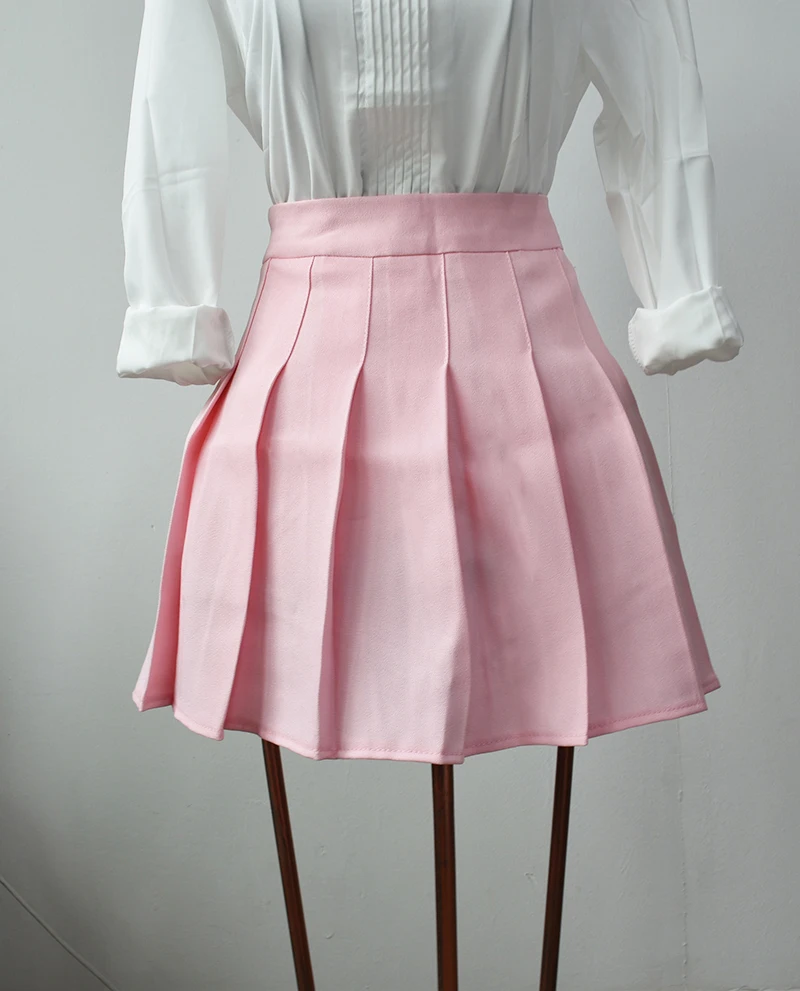 Elegant Half Pleated High Waist Mini Skirt