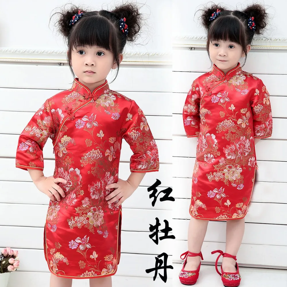 Top Trends: Baby Girls Chinese Style QiPao Dress Brand Dragon & Phoenix Cheongsam For Girls Kids Performance Costume Shoppable Styles