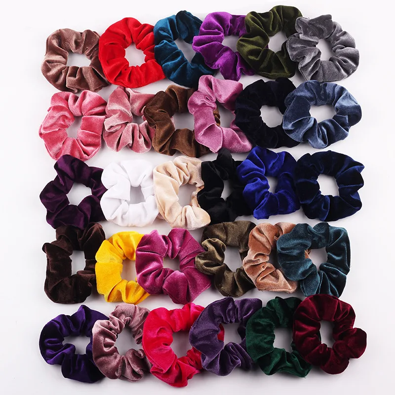 Top Trends: Velvet Scrunchie Women Girls Elastic Hair Rubber Bands Accessories Gum For Women Tie Hair Ring Rope Ponytail Holder Headdress Shoppable Styles