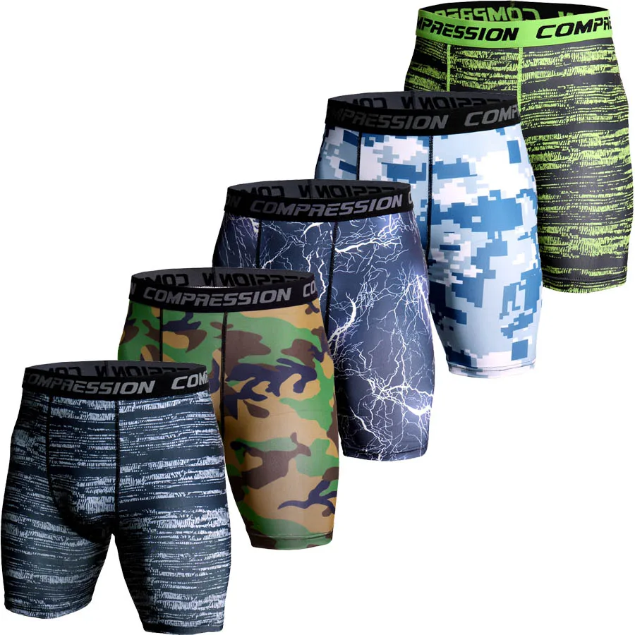 Top Trends: Compression Shorts Men 3D Print Camouflage Bodybuilding Tights Short Men Gyms Shorts Male Muscle Alive Elastic Running Shorts Shoppable Styles