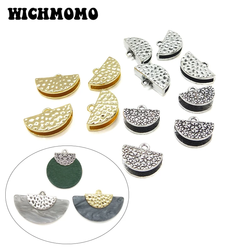 Top Trends: 2021 New Fashion 10pieces 13mm Zinc Alloy Two Style Semicircle Connectors Charms For DIY Earrings Necklace Jewelry Accessories Shoppable Styles