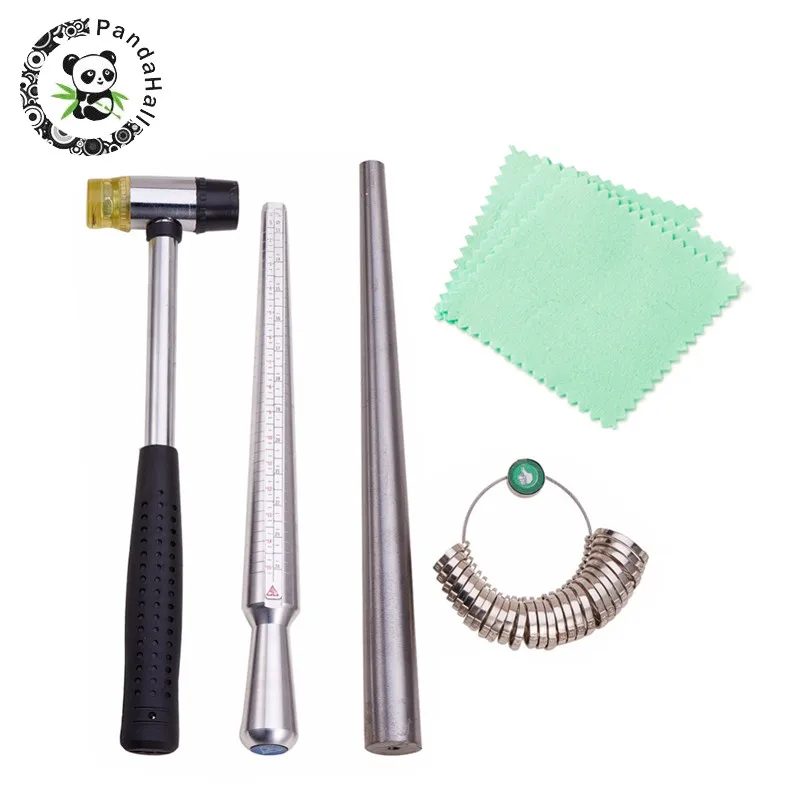 Top Trends: Jewelry Tools Ring Enlarger Stick Mandrel Handle Hammers Ring Sizer Finger Measuring Stick Jewelry Polishing Cloth F80 Shoppable Styles