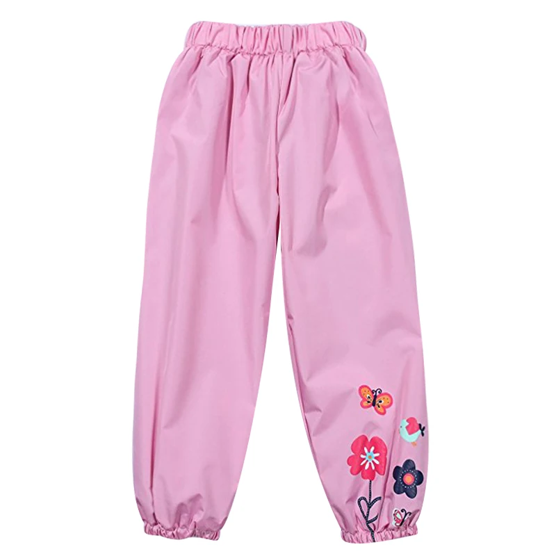 Top Trends: New Spring Autumn Waterproof Trousers For Girls Fashion Children's Clothing Candy Color Rain Pants For Girls Kids Pants 2-6Yrs Shoppable Styles