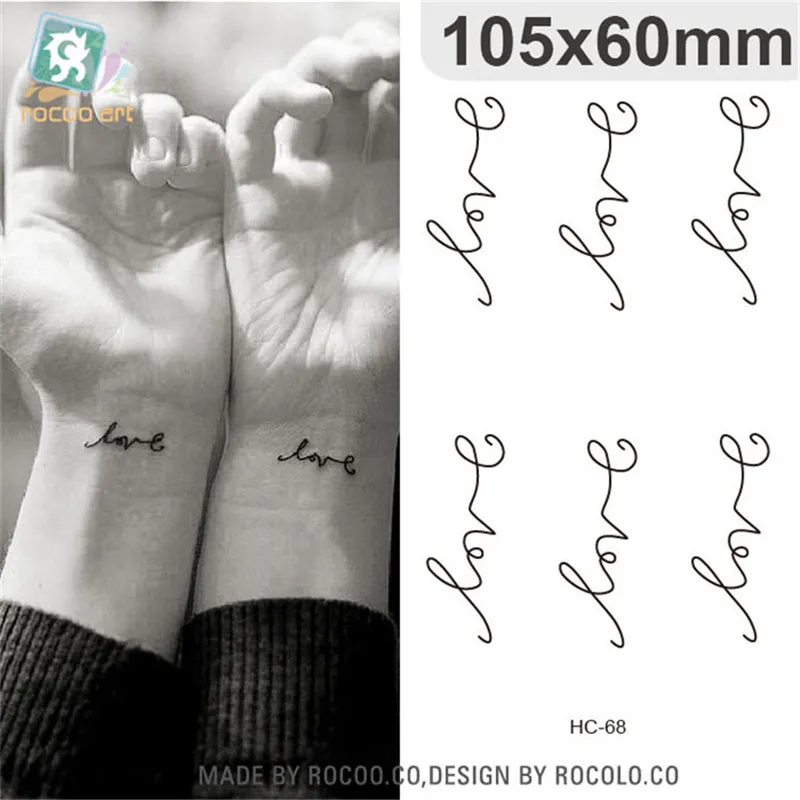 Top Trends: Simple Waterproof Temporary Tattoos For Boy Women 3d Love Character Design Tattoo Sticker HC1068 Shoppable Styles