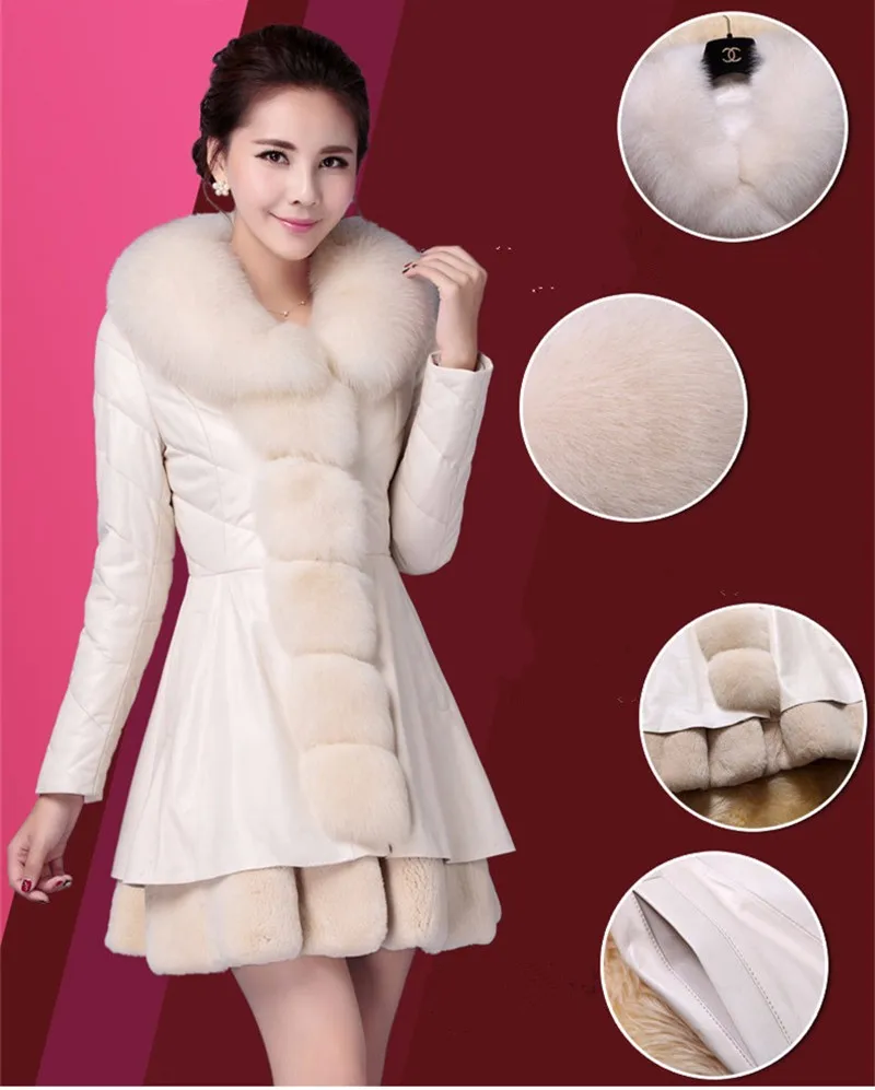 valge kellukesekujuline mantel karvase kraega