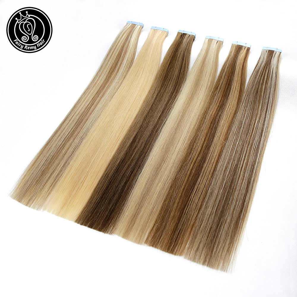 Top Trends: Tape In Human Hair Extension Real Remy European Human Skin Weft Tape On Straight Hair Extensions 16&quot; 18&quot; 20&quot; 22&quot; 2g / pc 40g / pack Shoppable Styles