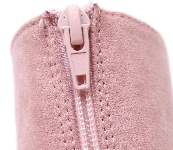 roosa seemisnahast saapa tõmblukk