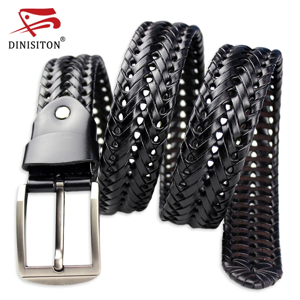 Top Trends: DINISITON Braided Leather Belt For Men&#039;s Belts 4.0CM Width Luxury Genuine Leather Cow Straps Hand Knitted Designer Strap BZ201 Shoppable Styles