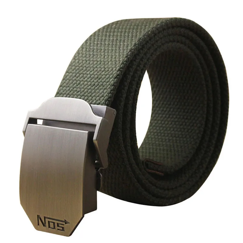 Top Trends: Unisex Tactical Belt Top Quality 4 Mm Thick 3.8 Cm Wide Casual Canvas Belt Outdoor Alloy Automatic Buckle Men Belt 110-140cm Shoppable Styles