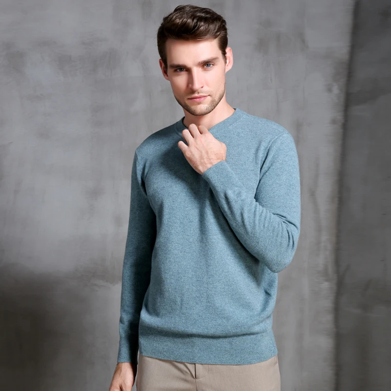 Top Trends: Men's 100% Pure Cashmere Knitted Jumpers, Winter Sweater, High Quality Pullovers, Tops, Thick Clothes, 8Colors, Oneck, Hot Sale Shoppable Styles - Image 6