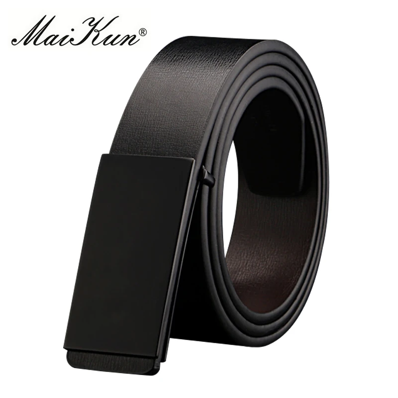 Top Trends: Maikun Belts For Men High Quality Smooth Buckle Synthetic Leather Male Belt Fashionable Men Belt For Jeans Shoppable Styles