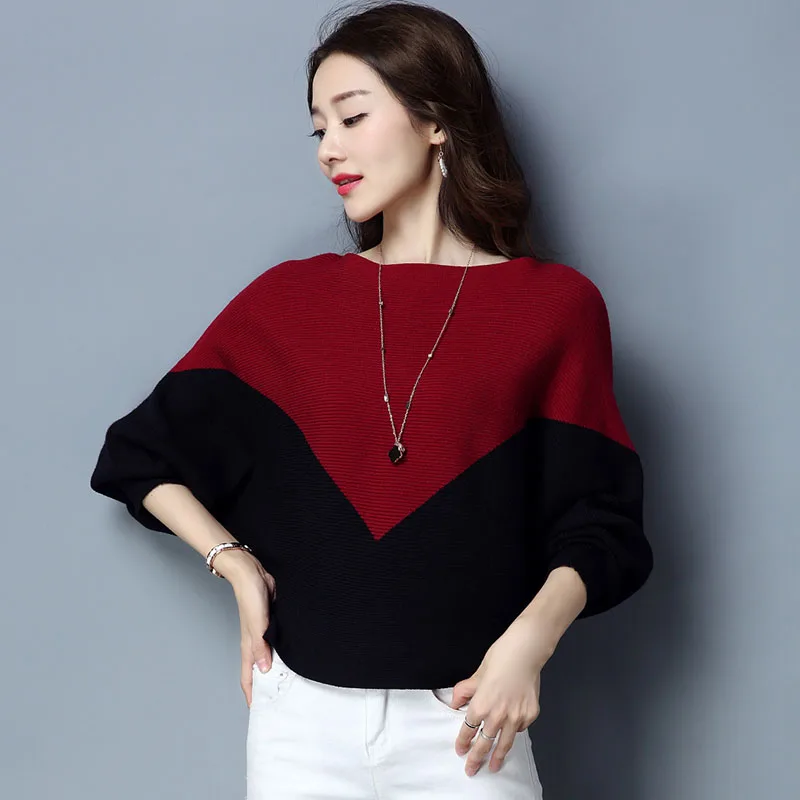 Top Trends: Women Sweater Loose Pullover Knitted Cotton Batwing Sleeve Knit Top Autumn Sweaters Pull Casual Ladies Bat Sleeve Jumper Tops Shoppable Styles