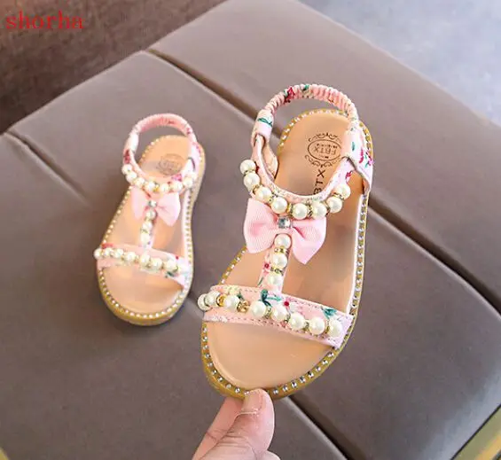 Top Trends: Sandals Girls Summer New Dot Bow Kids Shoes For Girls Fashion Princess Fish Head Kids Girls Shoes Shoppable Styles