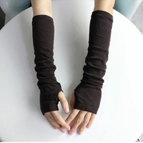 Top Trends: Women Fashion Knitted Arm Fingerless Mitten Wrist Warm Winter Long Gloves Retail / Wholesale 5BS4 7EWD Shoppable Styles