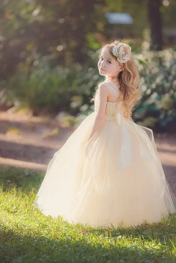 Sweetheart Strapless Tulle Flower Girl Dress