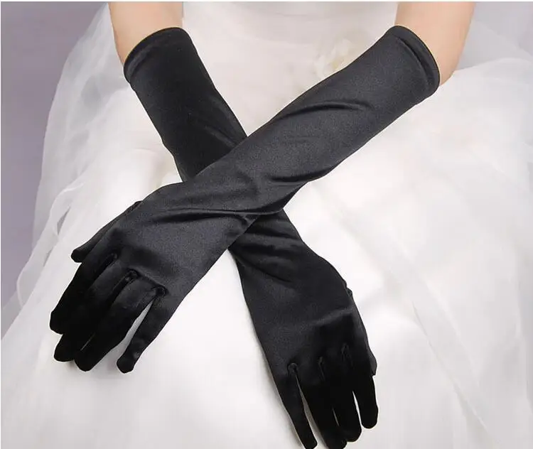 Top Trends: New Hot Women Flapper Gloves Opera / Elbow / Wrist Satin Finger Long Gloves Elbow Sun Protection Gloves Opera Party Prom Gloves Shoppable Styles