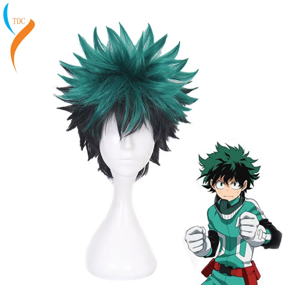 Top Trends: Anime My Hero Academia Cosplay Wig Izuku Midoriya Wig Boku No Hero Academia / Academy Cosplay Hair Izuku Midoriya Deku Wig Hairnet Shoppable Styles