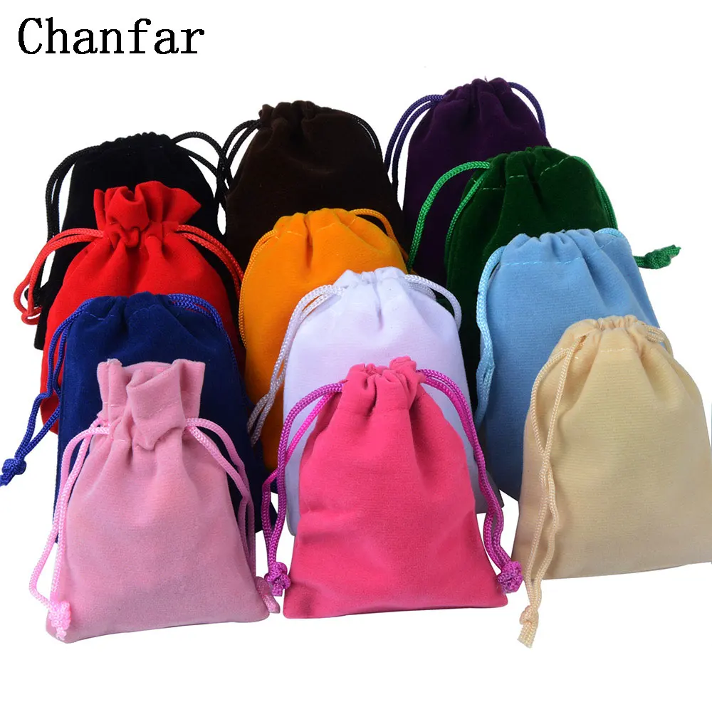 Top Trends: 25pcs / Lot 7x9cm Jewelry Packing Velvet Bags Gift Display Packing Storage Wedding Candy Drawstring Pouches Wholesales Shoppable Styles