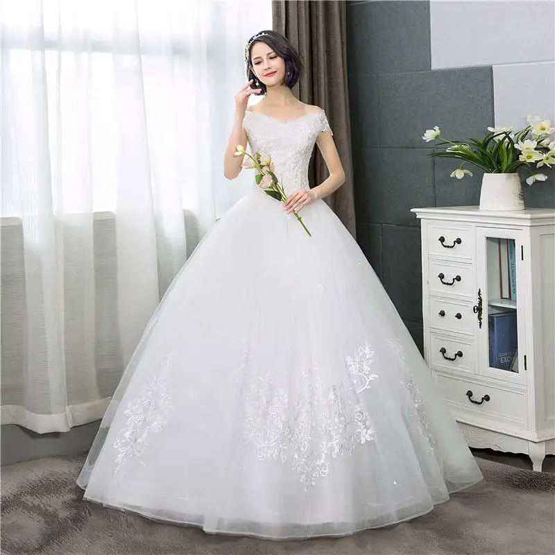 Top Trends: It's YiiYa Sexy Boat Neck Wedding Dresses Simple Off White Cheap Sleeveless Wedding Gown HS284 Shoppable Styles - Image 2