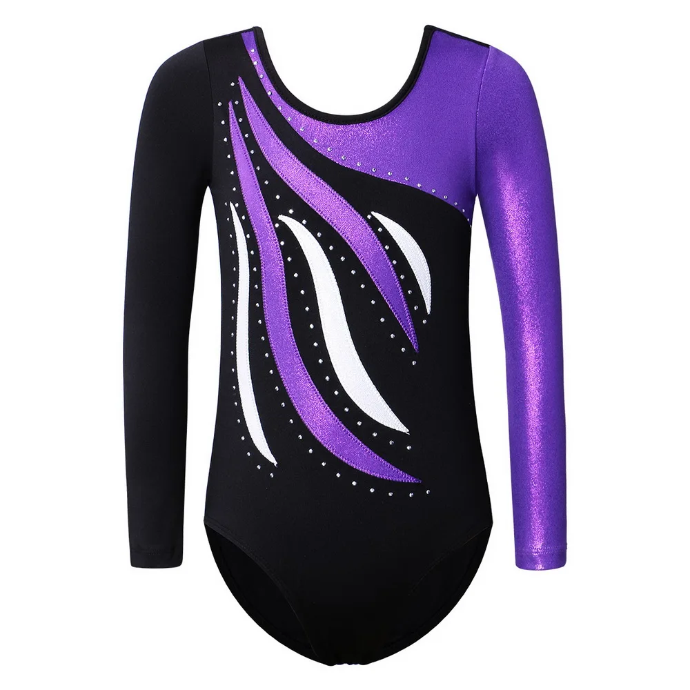 Top Trends: BAOHULU Ballet Leotards For Girls Rhythmic Gymnastics Long Sleeve Acrobatics Leotards Spandex Costumes Kids Ballet Dance Wear Shoppable Styles