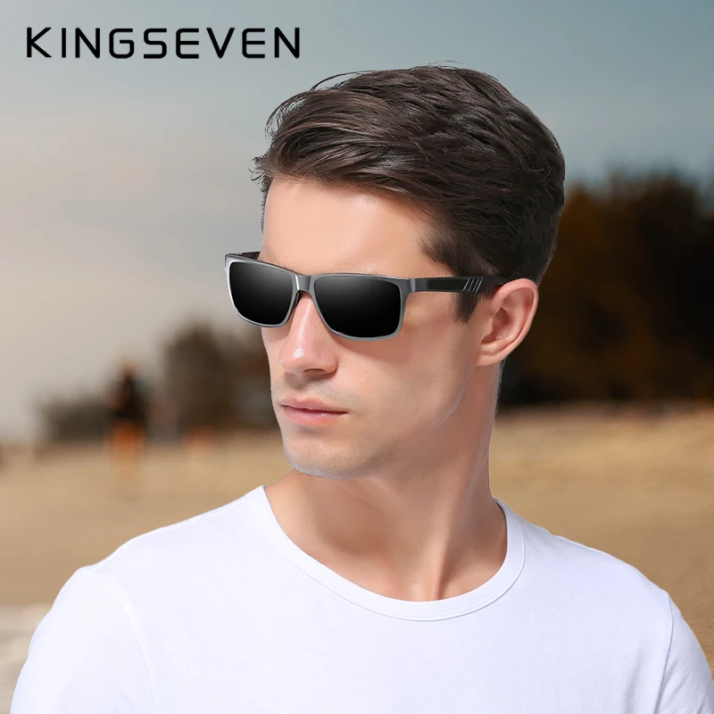 Top Trends: KINGSEVEN Men Polarized Sunglasses Aluminum Magnesium Sun Glasses Driving Glasses Rectangle Shades For Men Oculos Masculino Male Shoppable Styles - Image 3