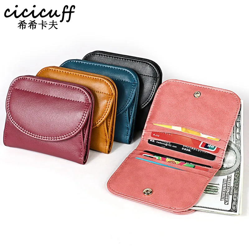 Top Trends: CICICUFF Genuine Leather Women Purse Cowhide Leather Lady Small Purses Female Bifold Wallets Coin Purse Pockets Girls Money Bag Shoppable Styles