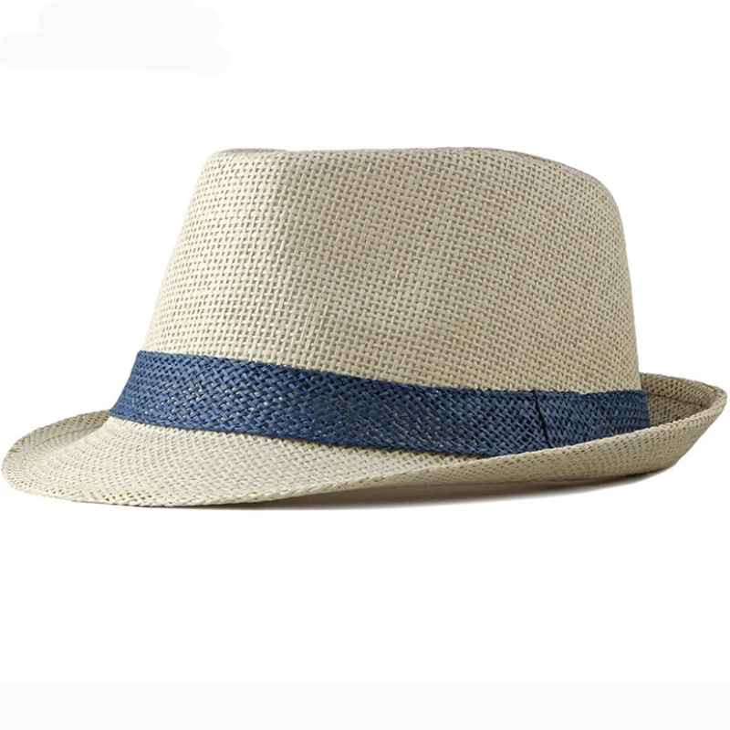 Top Trends: HT2378 Summer Women Men Fedoras Straw Hat Short Brim Trilby Panama Hats Men Straw Beach Sun Hats For Men Breathable Fedora Hat Shoppable Styles