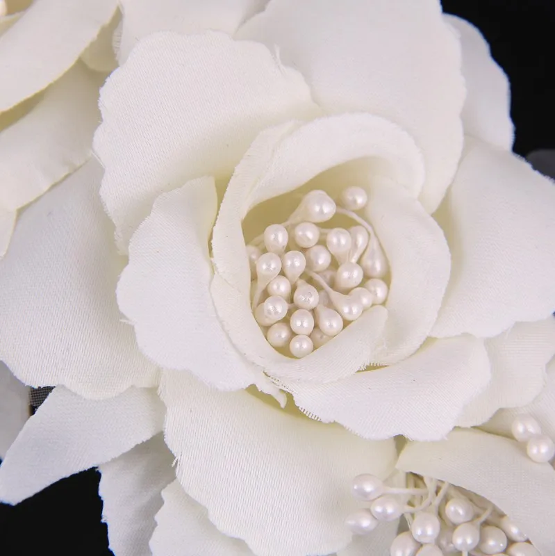 Elegant Bride Flower Pearl Wedding Charming Hair Clips Elegant Bride Flower Pearl Wedding Charming Hair Clips 5