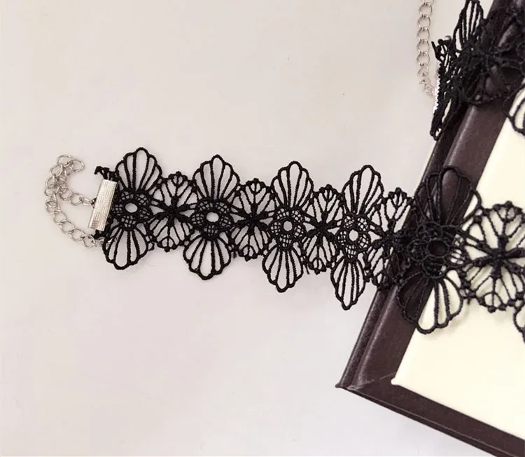 Black Lace Choker Necklace Boho Jewelry Set Black Lace Choker Necklace Boho Jewelry Set 3