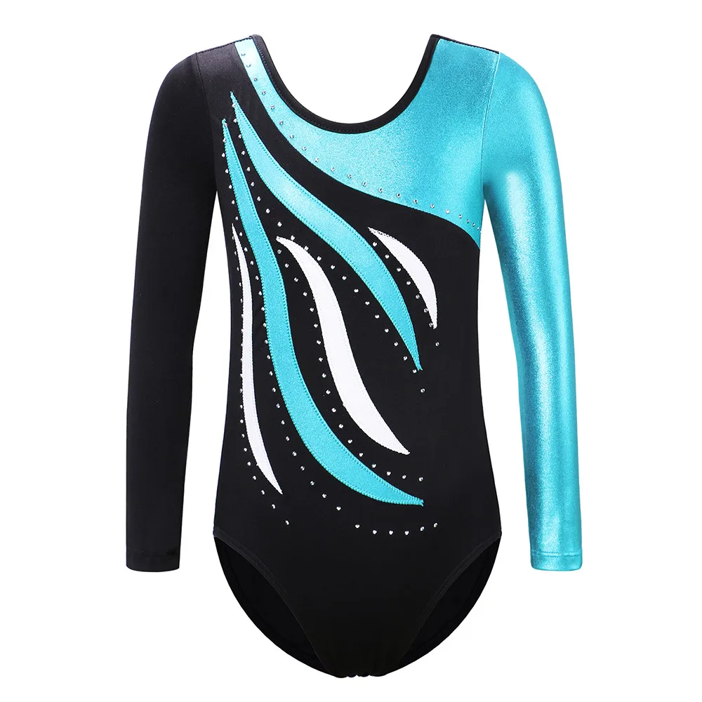 Top Trends: BAOHULU Girls Long Sleeve Gymnastics Leotard Shiny Diamond Stripe Ballet Dance Outfit Performance Practice Athletic Leotard Girl Shoppable Styles