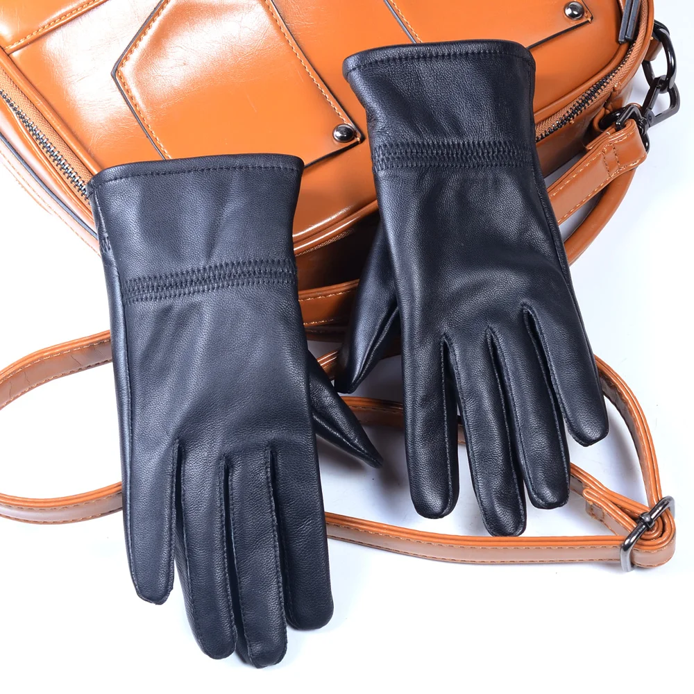 Top Trends: Women&#039;s Ladies Real Leather Sheep Skin Winter Warm Black Outdoor Practical Classic Thick Lining Short Gloves Shoppable Styles