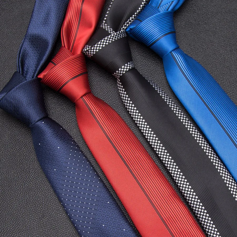 Top Trends: Mens Tie Fashion Jacquard Skinny Ties For Men England Striped Luxury Tie Accessories Business Man Wedding Dress Slim Neck Tie Shoppable Styles